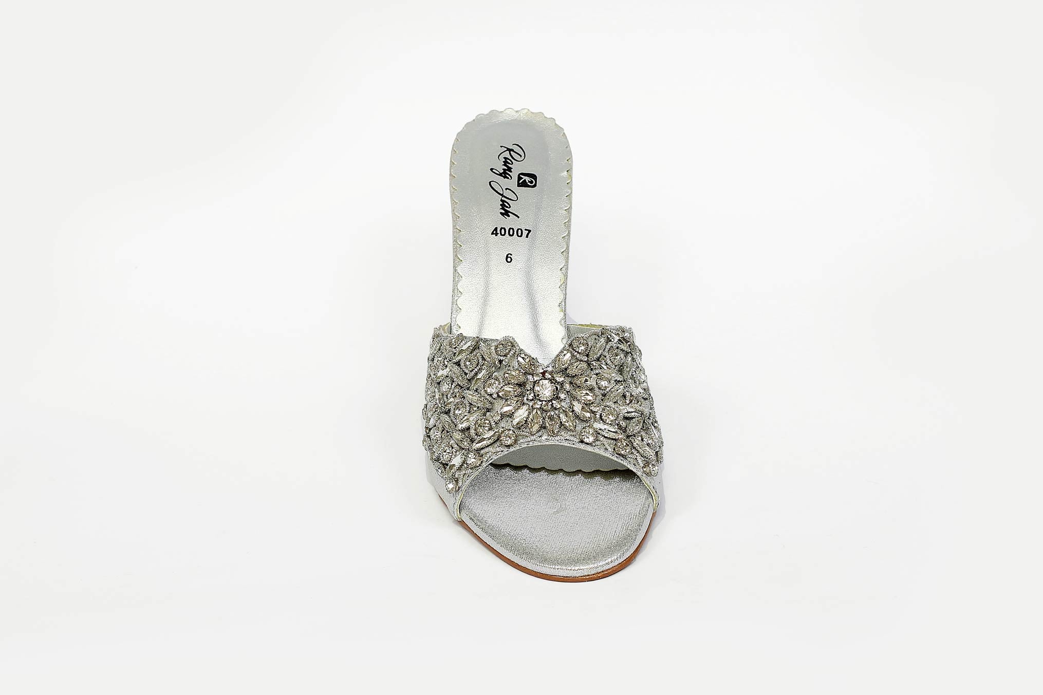 Silver Color Fancy Slippers-RS26 - Rang Jah
