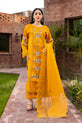 Yellow Viscose Chikankari Dress