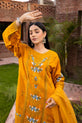 Yellow Viscose Chikankari Dress