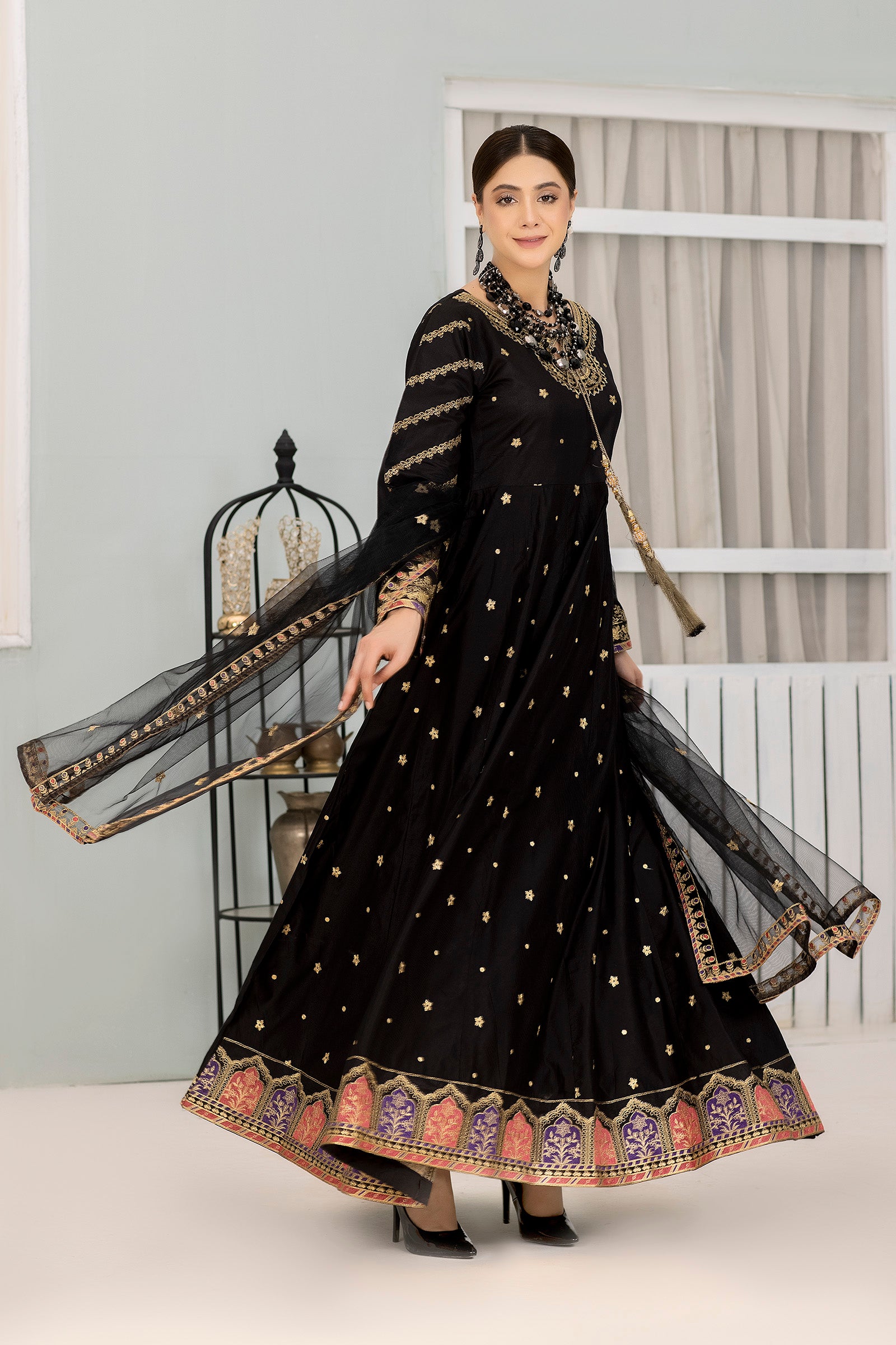 Black Chambray Katan Dress