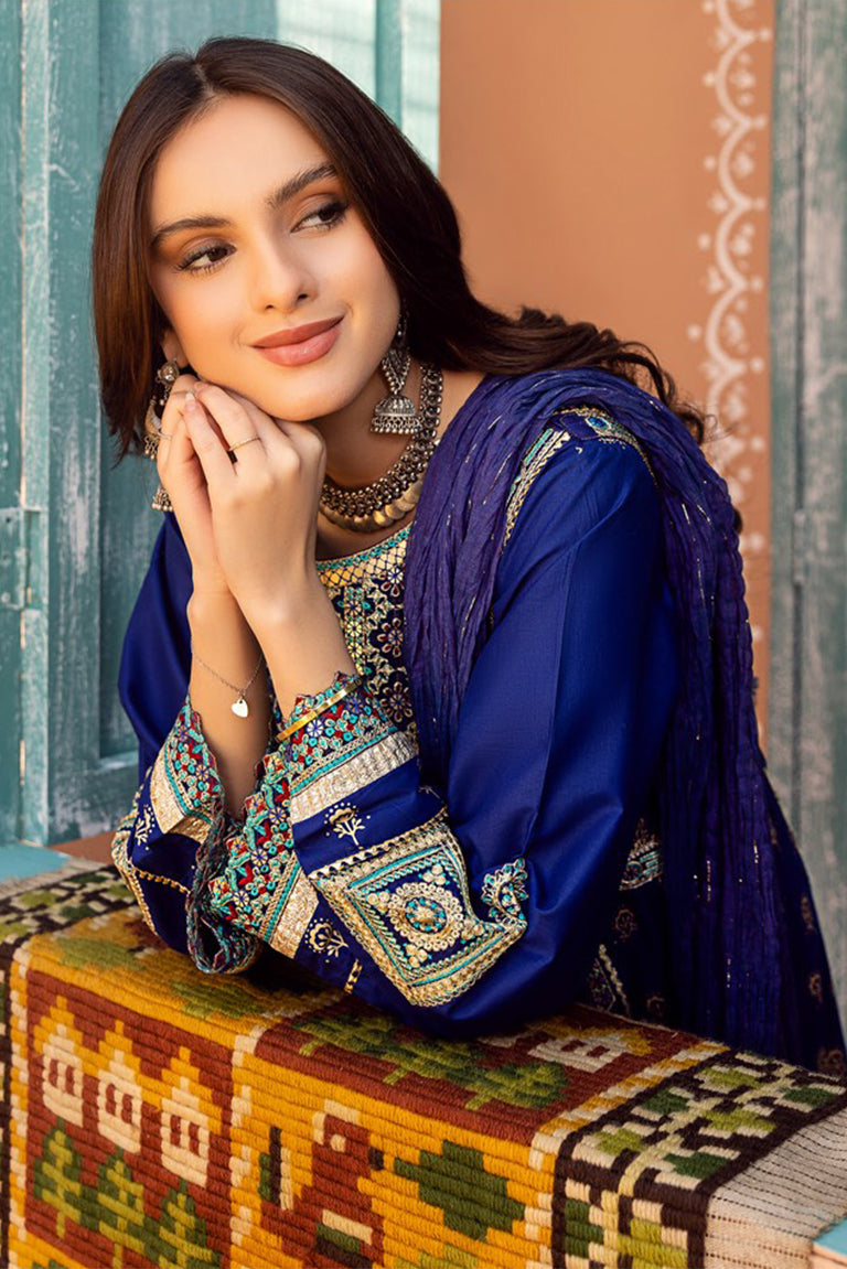 Blue Pakistani Eid Dress