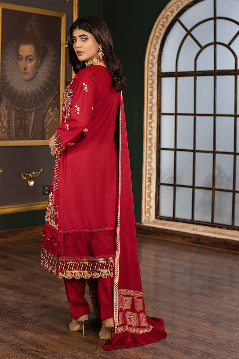 Red Dress With Shawl 