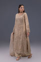 Antique Gold Pakistani Party Wear Dress