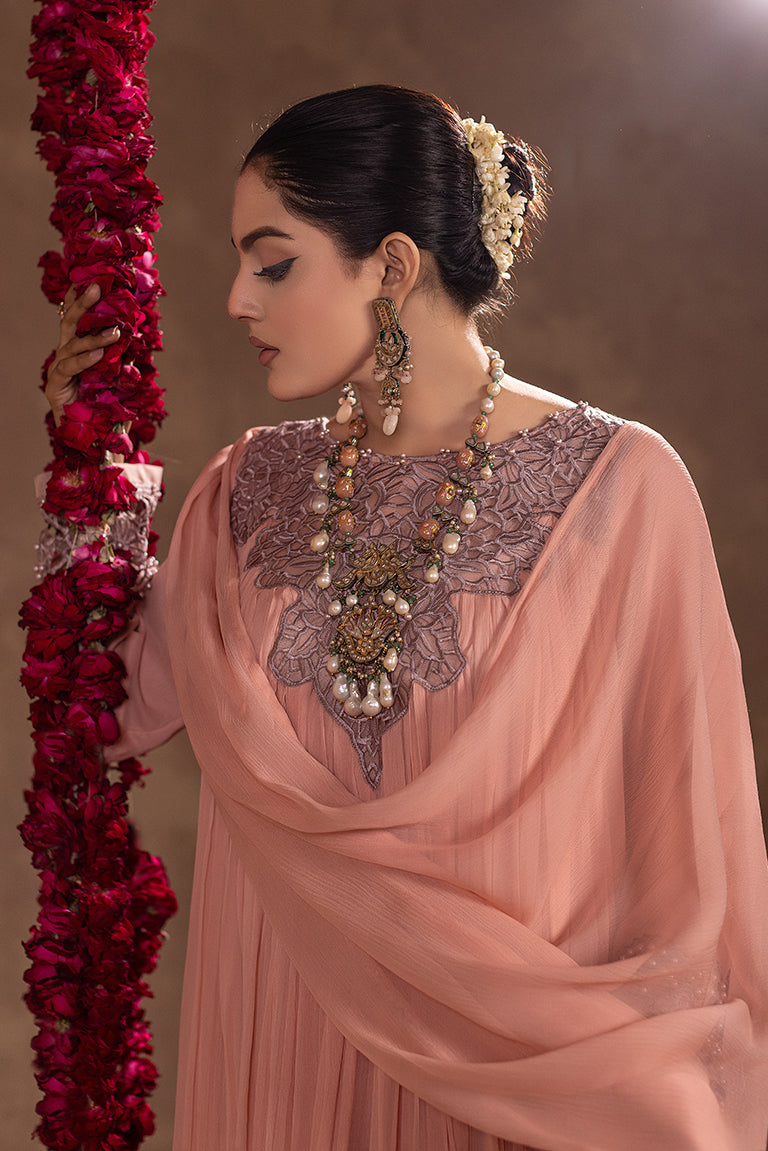 Baby Pink Pakistani Plus Size Dress