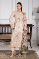 Beige Readymade Pakistani Party Wear Dress
