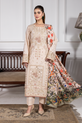 Beige Readymade Pakistani Winter Dress