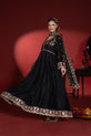 Black Anarkali Pakistani Winter Dress