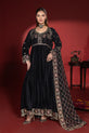 Black Anarkali Velvet Dress
