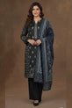 Black Dhanak readymade suit