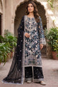 Black Floral Printed Linen Dress 