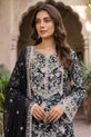 Black Floral Printed Linen Dress For Women