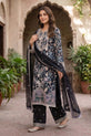 Black Floral Printed Pakistani Dress