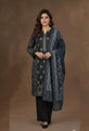 Black Pakistani Dhanak Suit