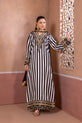 Black & White Striped Pakistani Mehndi Dress