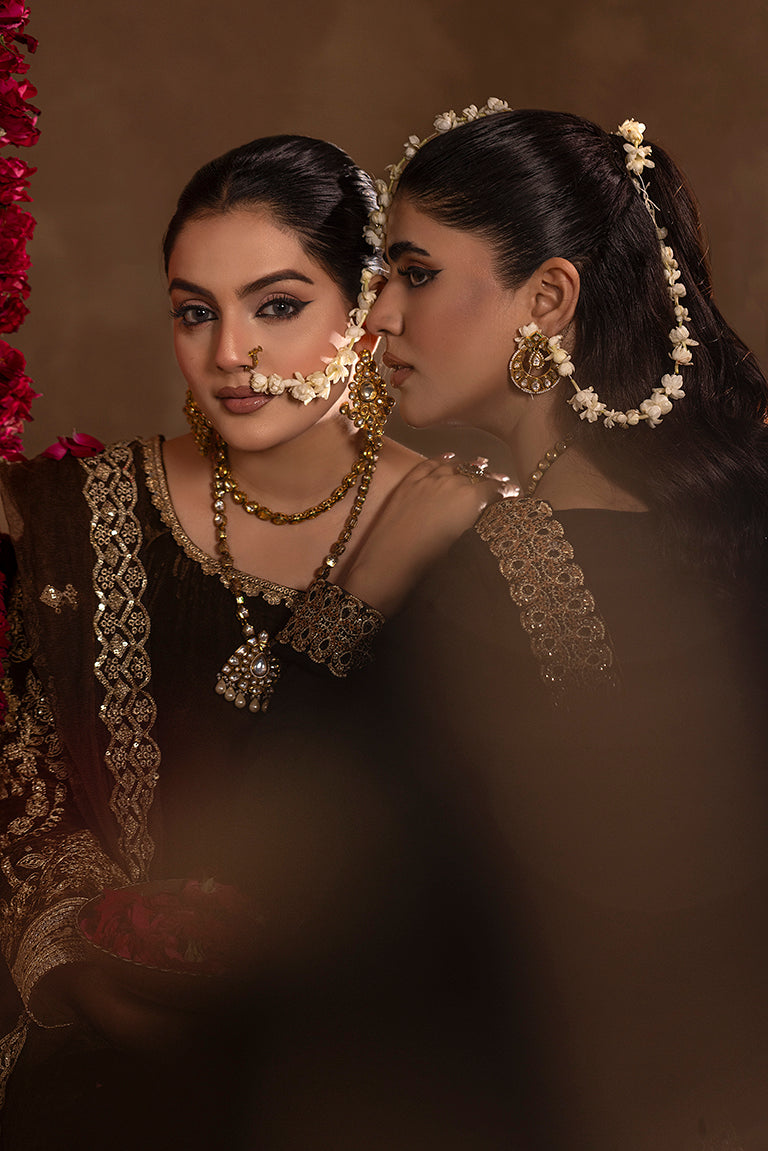 Black & Yellow Pakistani Mehndi Dresses