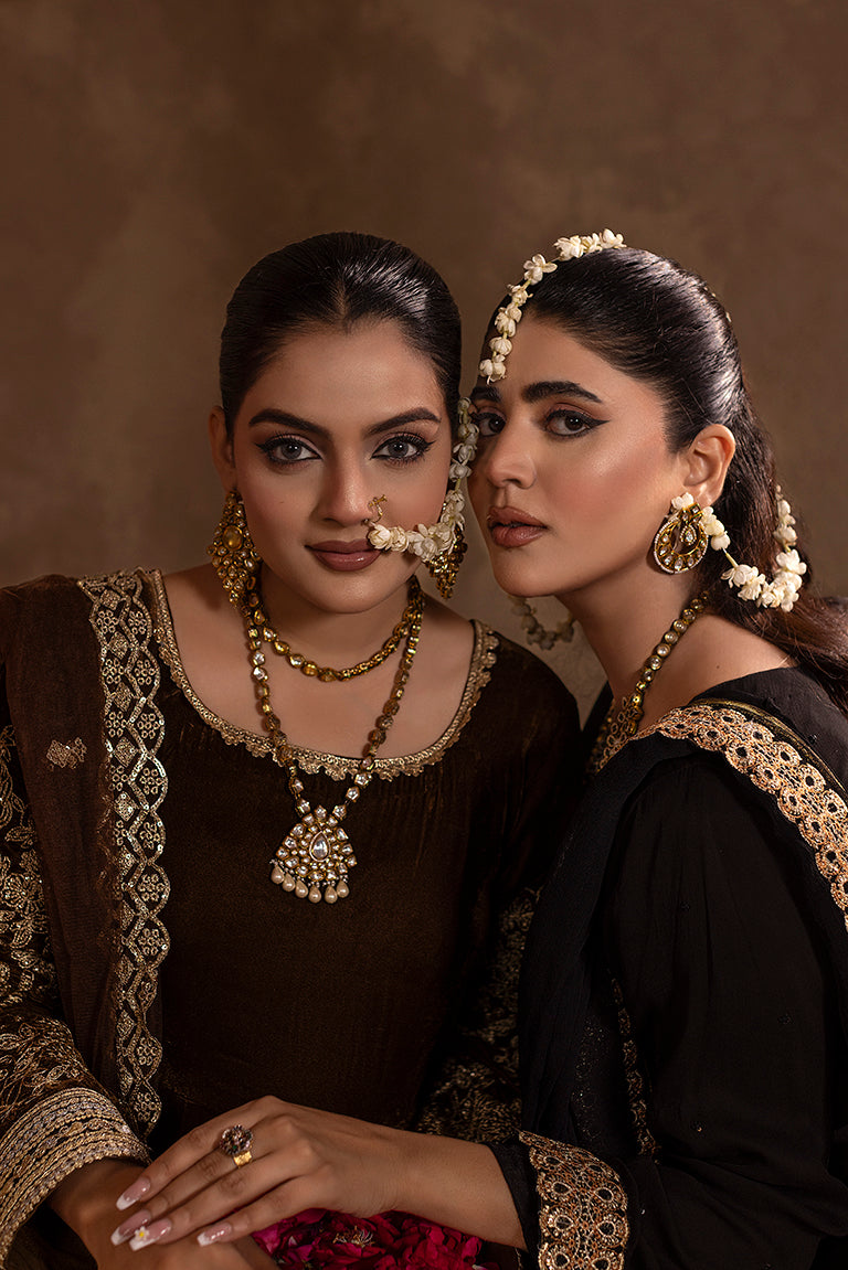 Black & Yellow Pakistani Wedding Dresses