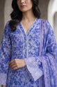 Blue Lavender Pakistani Cotton Dress