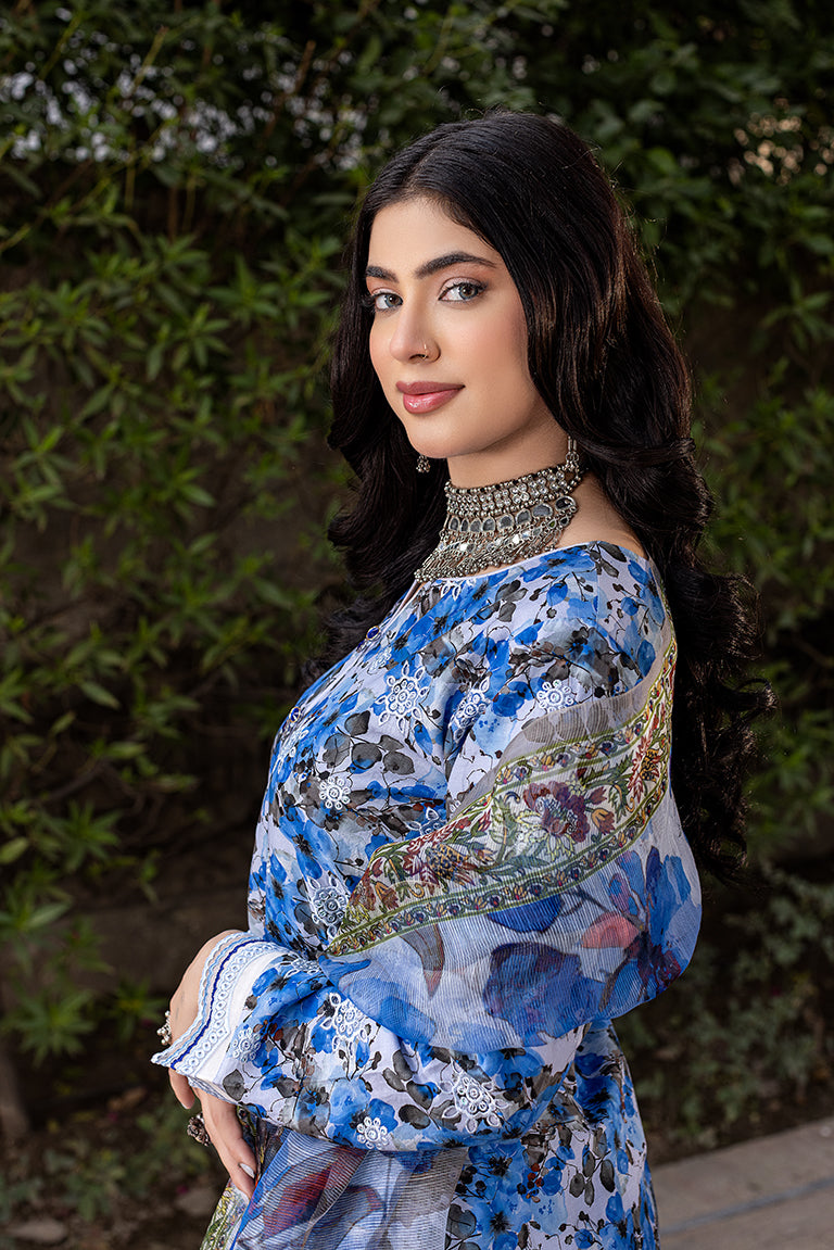 Blue Pakistani Party Wear Dress
