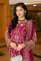 Burgundy Pakistani Chiffon Dress