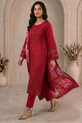 Crimson Red Pakistani  Plus Size Dress