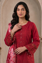 Crimson Red Pakistani Summer Dress