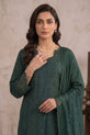 Dark Bottle Green Pakistani Casual Dress