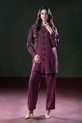 Dark Plum 2-Piece Bubble Georgette Outfit
