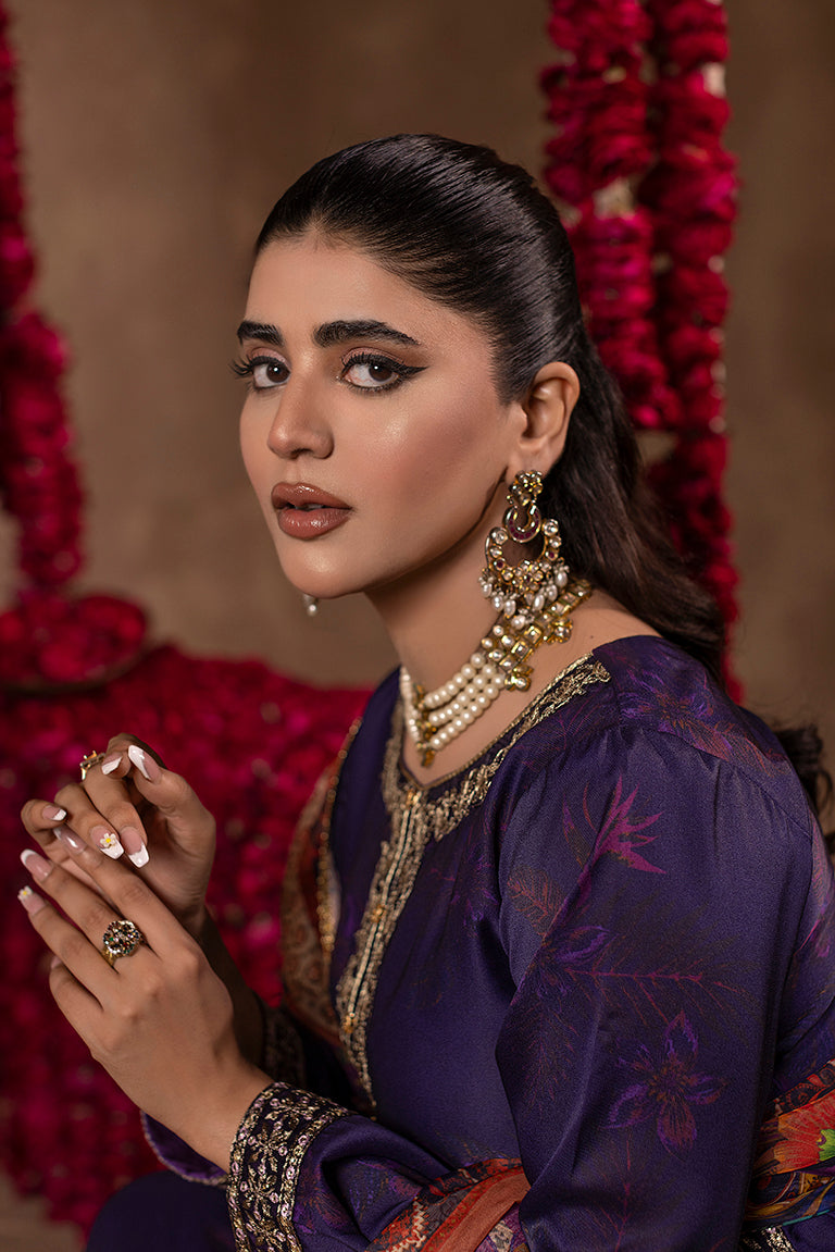 Deep Blue Pakistani Party Wear Dress