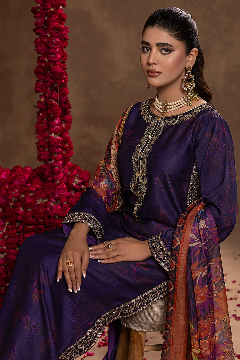 Deep Blue Pakistani Plus Size Dress