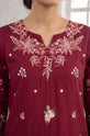 Deep Garnet Maroon Pakistani Plus Size Dress