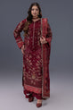 Deep Maroon Organza Readymade Suit