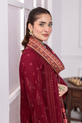Deep Maroon Pakistani Casual Dress