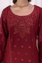 Deep Maroon Pakistani Winter Dress