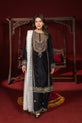 Deep Midnight Black Pakistani Party Wear Dress