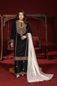 Deep Midnight Black Pakistani Winter Dress