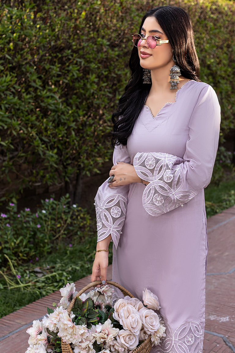 Eastern embroidered cotton suit