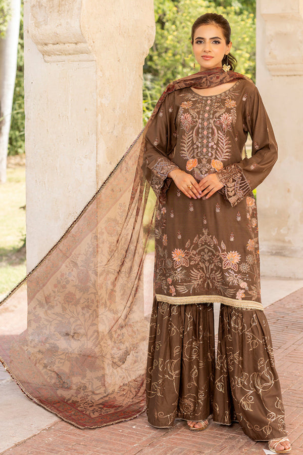 Embroidered Sharara dress