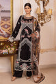  Embroidered Black Linen Suit