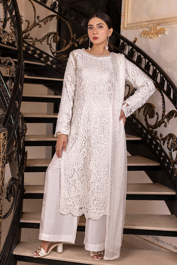Embroidered Chikenkari Cotton Dress