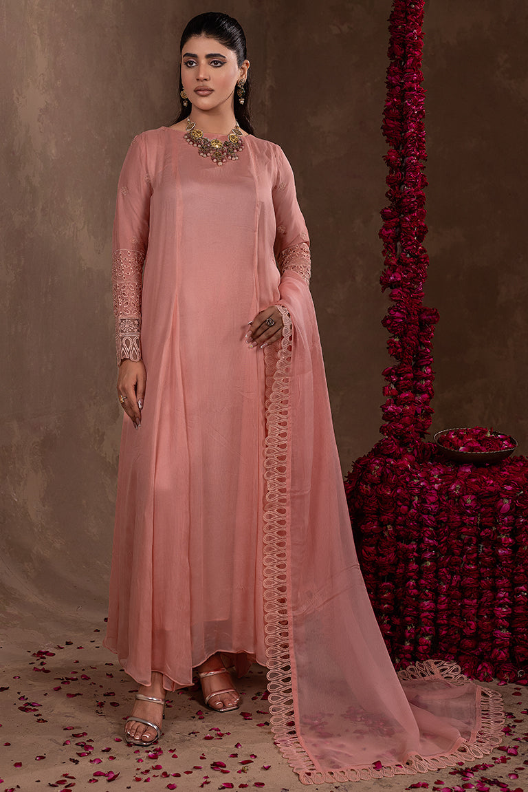 Embroidered Pakistani Pink Dress For Eid