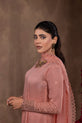 Embroidered Pink Dress For Eid
