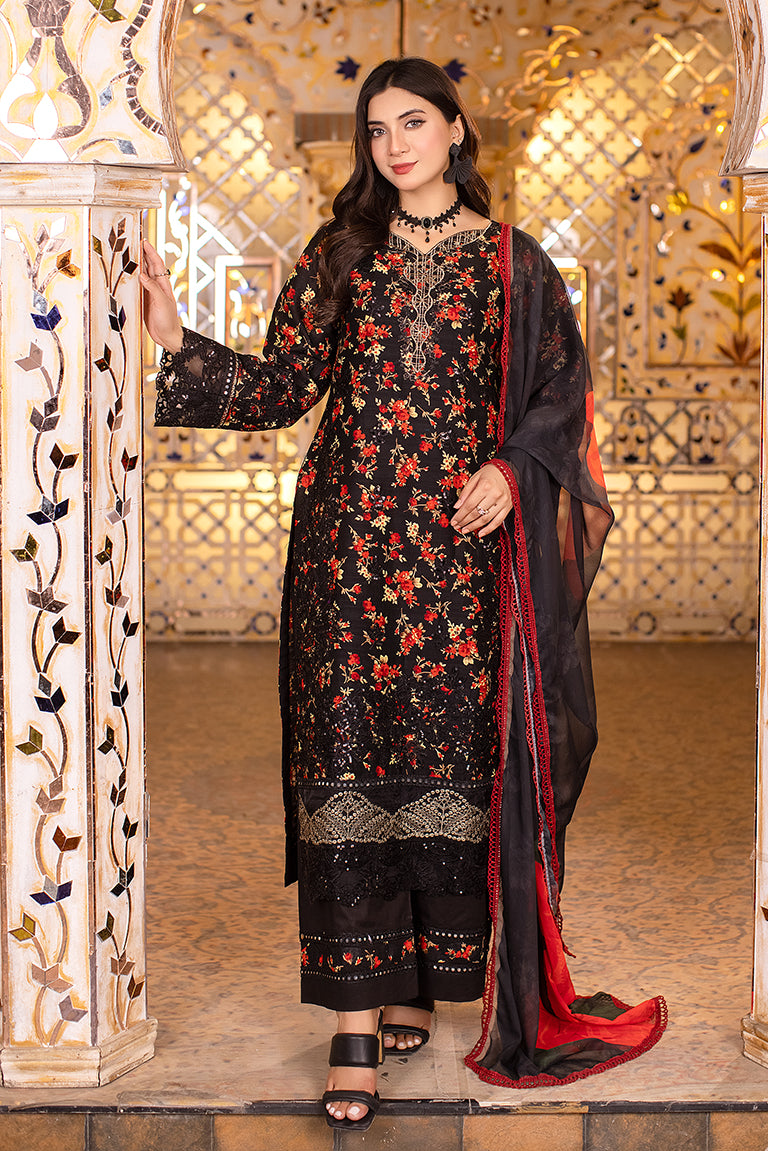 Embroidered Printed Lawn Suit