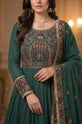 Emerald Green Embroidered Pakistani Mehndi Dress
