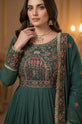 Emerald Green Embroidered Wedding Dress