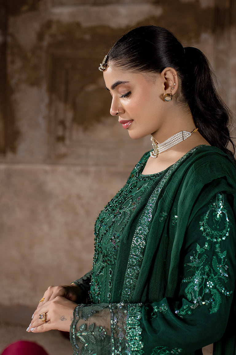 Emerald Green Pakistani Branded Suit