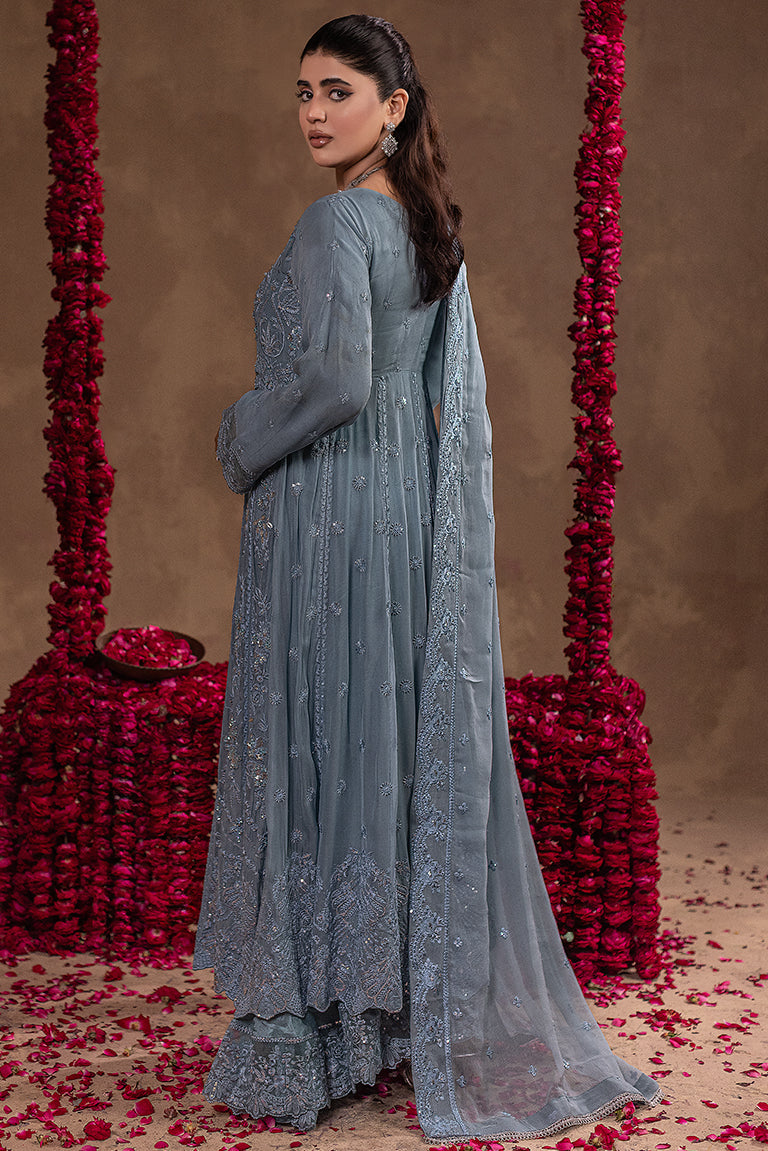 Gray Pakistani Wedding Dress
