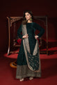 Green Anarkali Pakistani Winter Dress