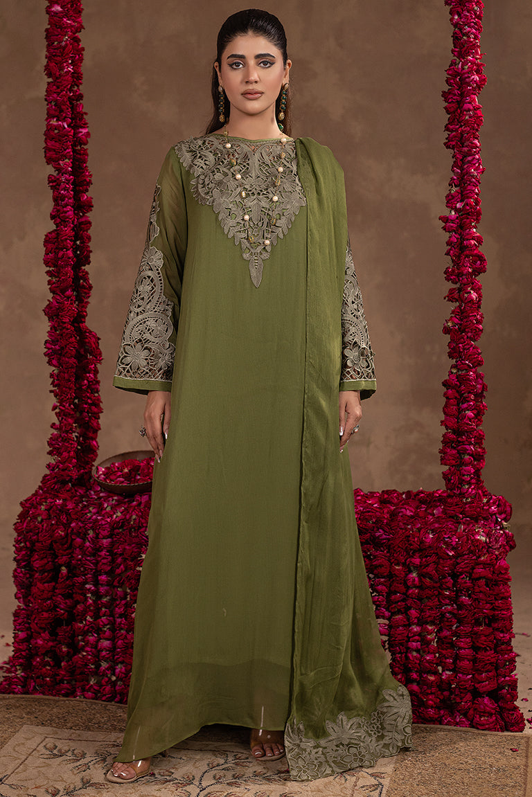  Green Pakistani Plus Size Dress