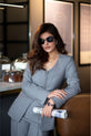 Grey 2-Piece Suit for Women