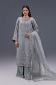 Grey Pakistani Plus Size Dress